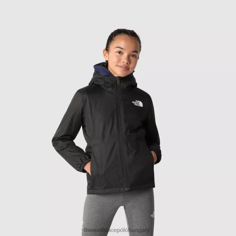 6T08T1847 fekete The North Face lányok meleg vihar esőkabát