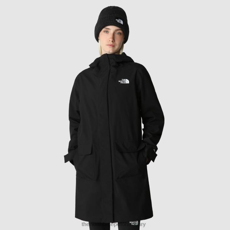 6T08T817 fekete The North Face női városi szellő eső parka ii