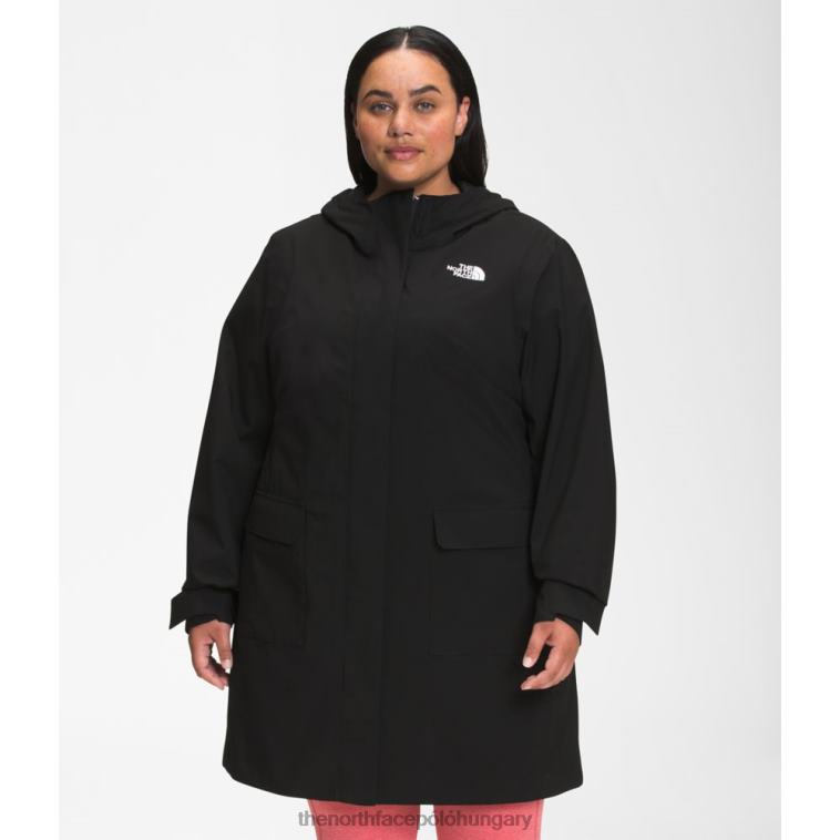 6T08T4941 fekete The North Face nők plusz városi szellő eső parka ii