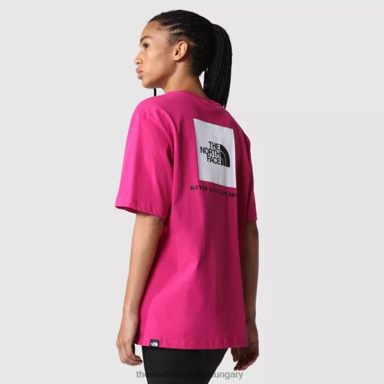 6T08T403 fuschia rózsaszín The North Face női laza redbox póló